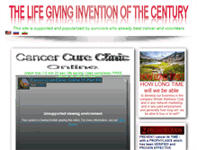 Tablet Screenshot of cancercureclinic.info
